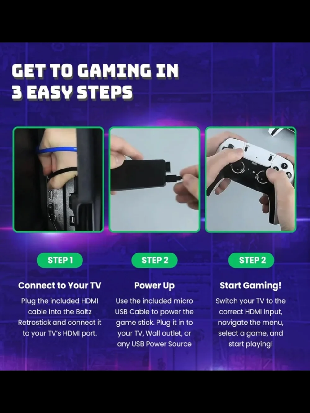 White Wireless Game Controllers and 4K Game Stick Pro Bundle New